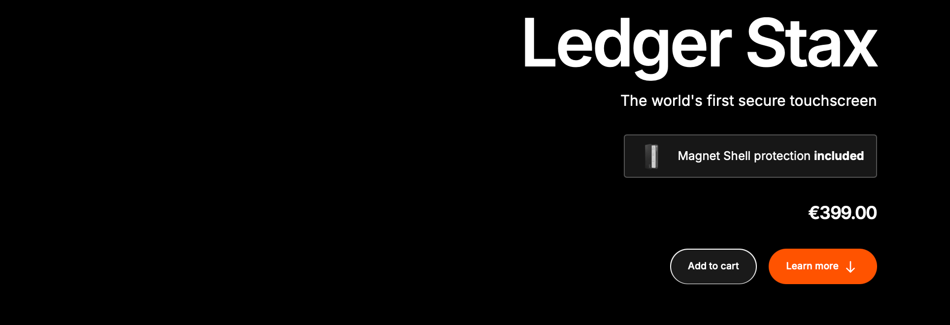 Ledger Stax Cryptocurrency Wallet